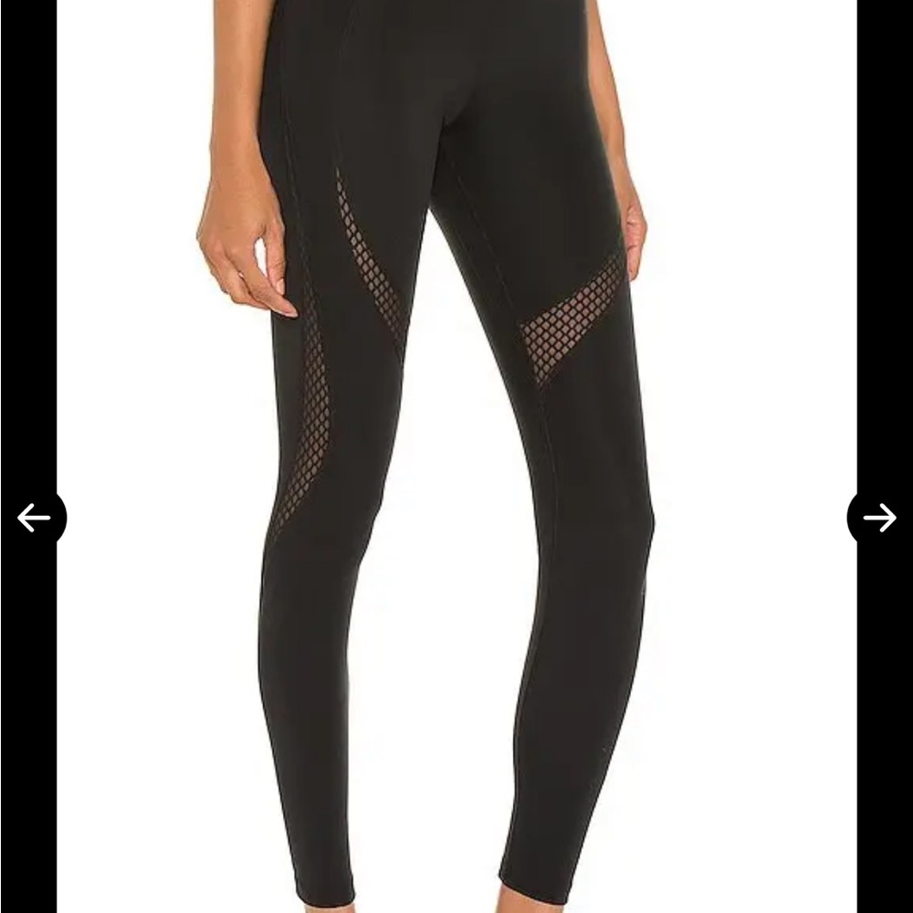 Nike Black Full Length Leggings with Mesh Panels